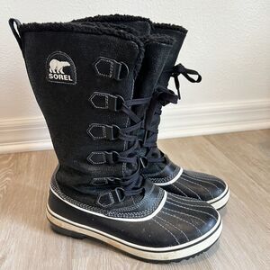 Sorel Tivoli High Waterproof Winter Boots Black Women's-Size 6.5
